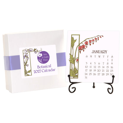 2027 Arts & Crafts Press Botanical Desk Calendar