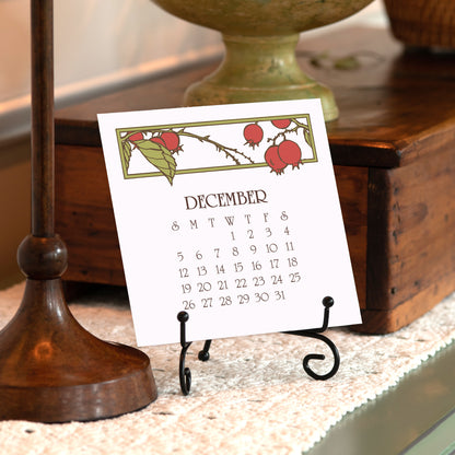 2027 Arts & Crafts Press Botanical Desk Calendar