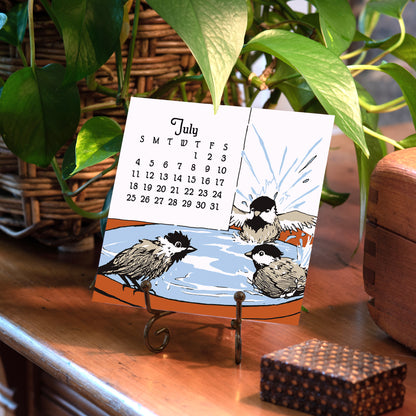 2027 Arts & Crafts Press Chickadee Desk Calendar