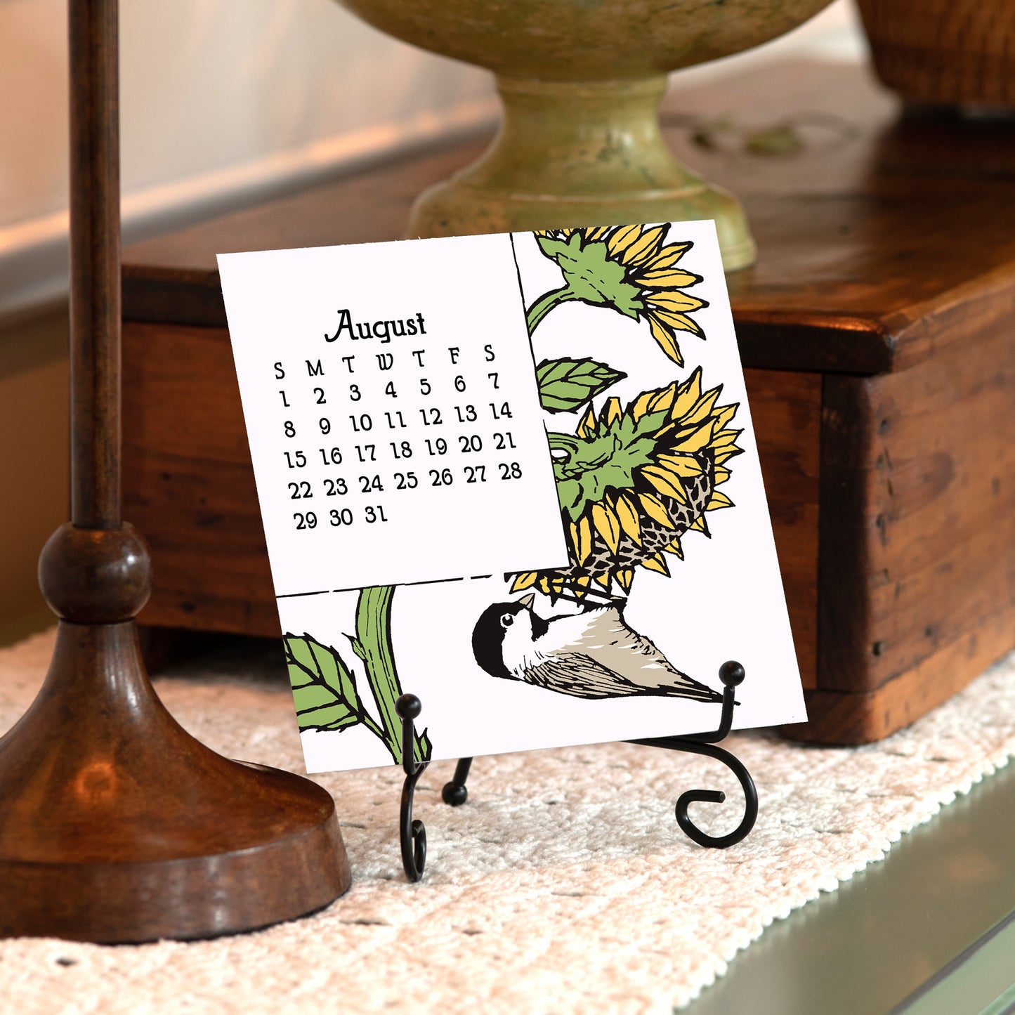 2027 Arts & Crafts Press Chickadee Desk Calendar