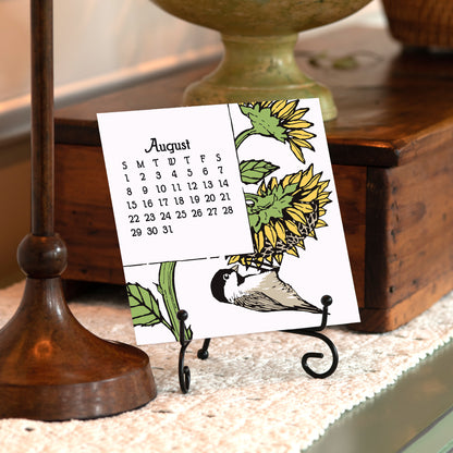 2027 Arts & Crafts Press Chickadee Desk Calendar