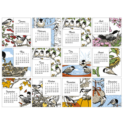 2027 Arts & Crafts Press Chickadee Desk Calendar