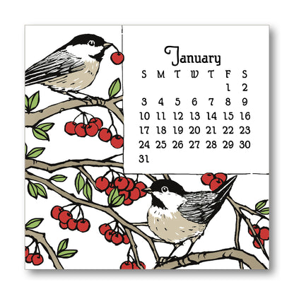 2027 Arts & Crafts Press Chickadee Desk Calendar