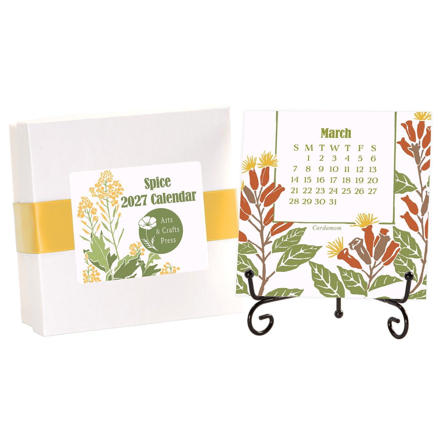 2027 Arts & Crafts Press Spice Desk Calendar