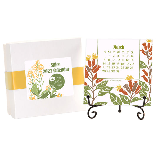 2027 Arts & Crafts Press Spice Desk Calendar