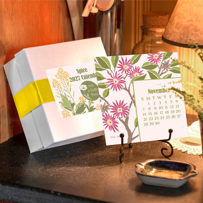 2027 Arts & Crafts Press Spice Desk Calendar