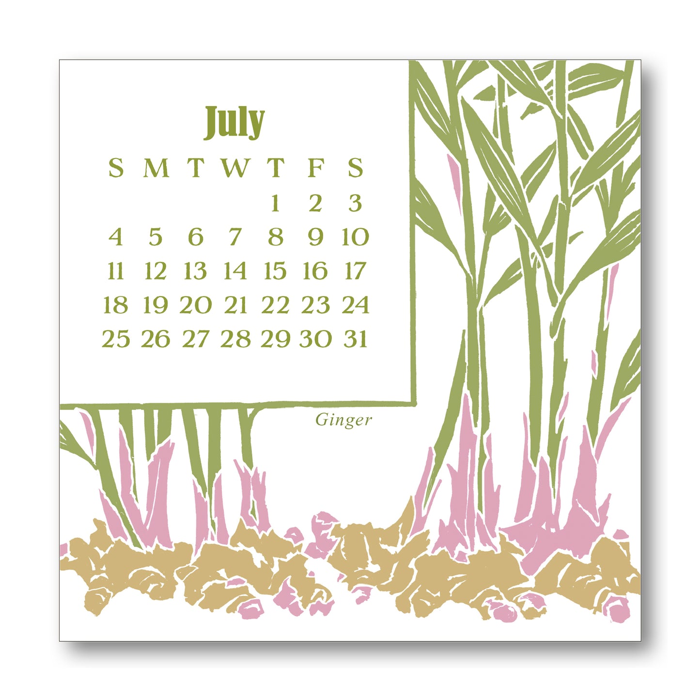 2027 Arts & Crafts Press Spice Desk Calendar