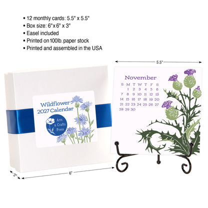 2027 Arts & Crafts Press Wildflower Desk Calendar