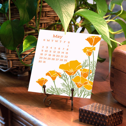 2027 Arts & Crafts Press Wildflower Desk Calendar