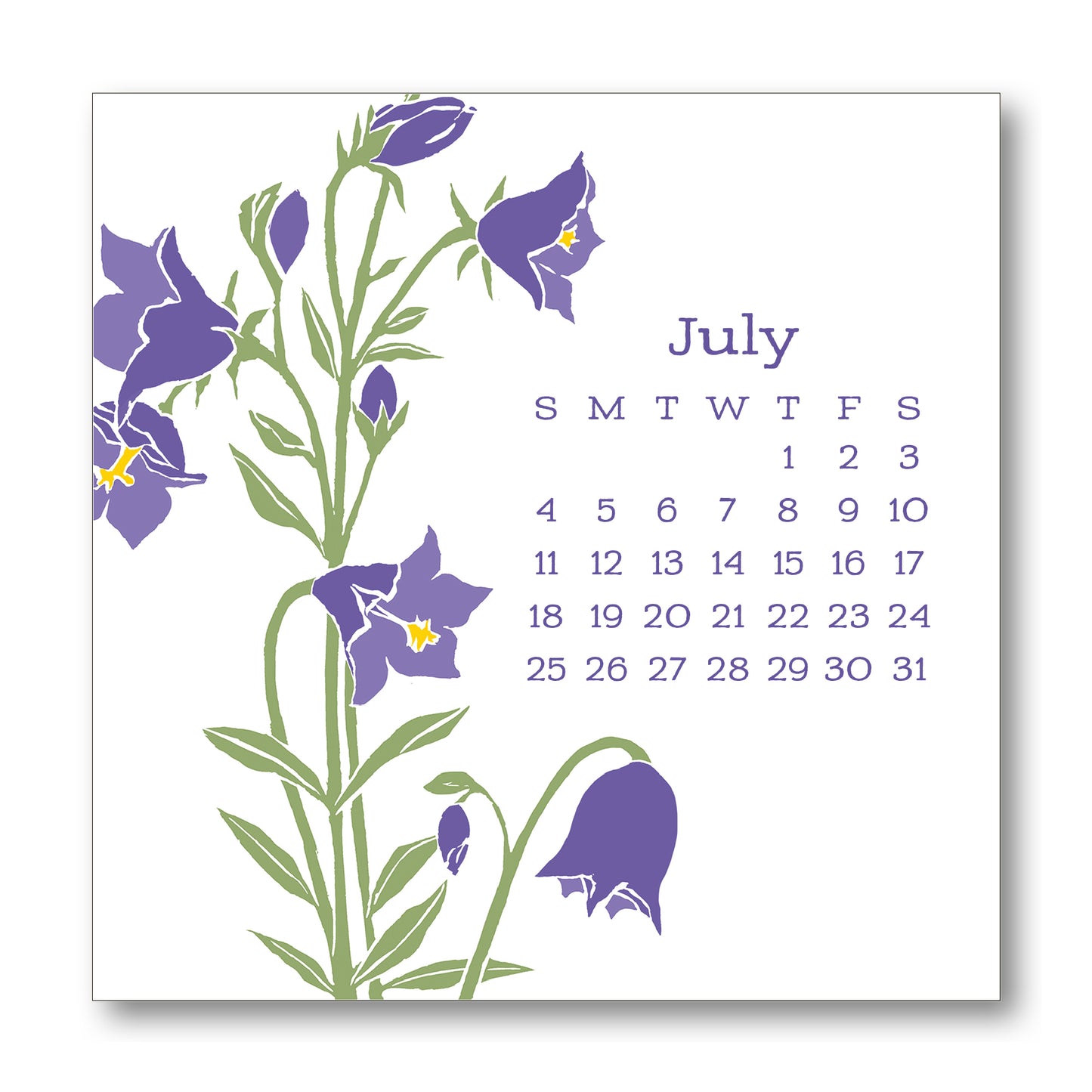 2027 Arts & Crafts Press Wildflower Desk Calendar