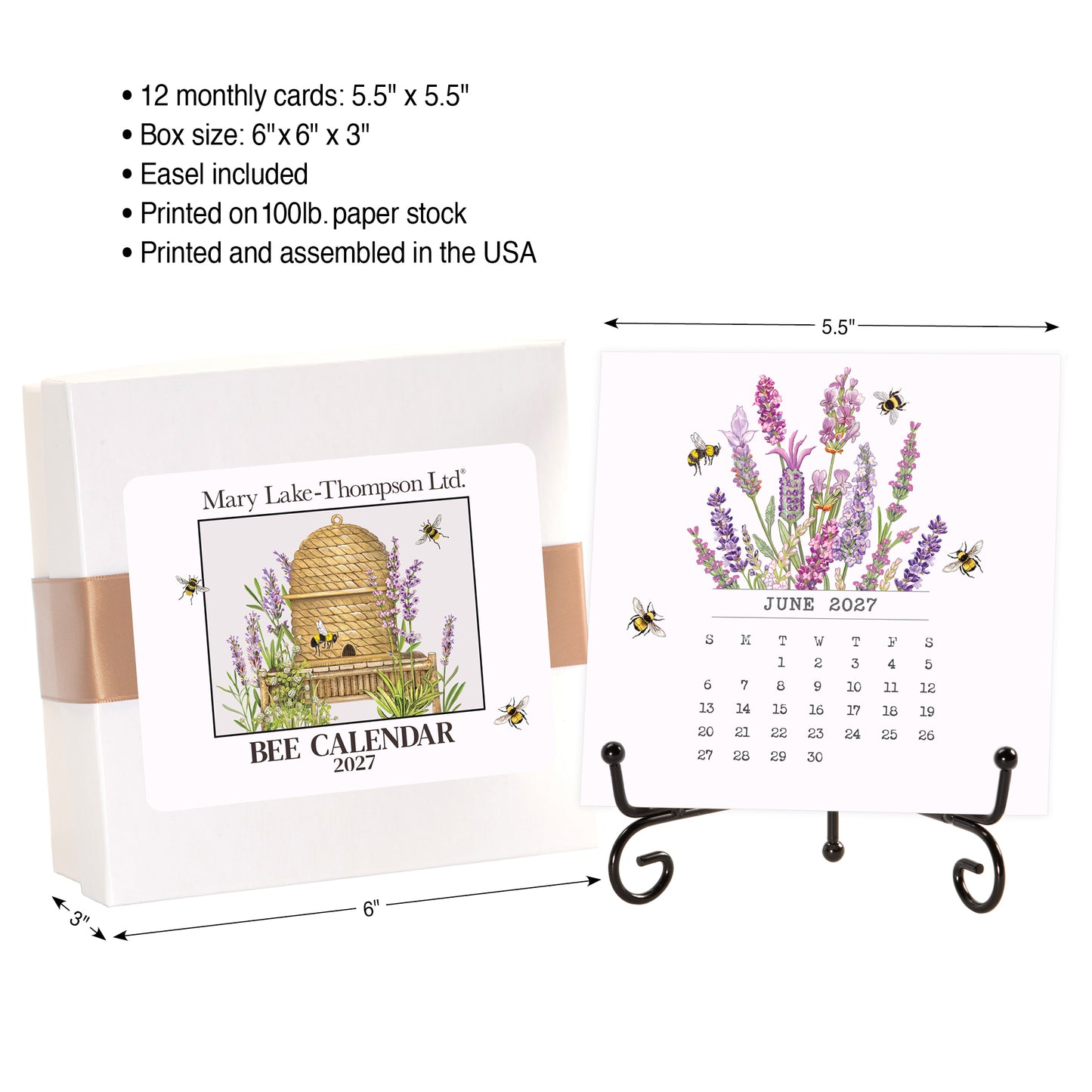 2027 Mary Lake-Thompson Bees Desk Calendar