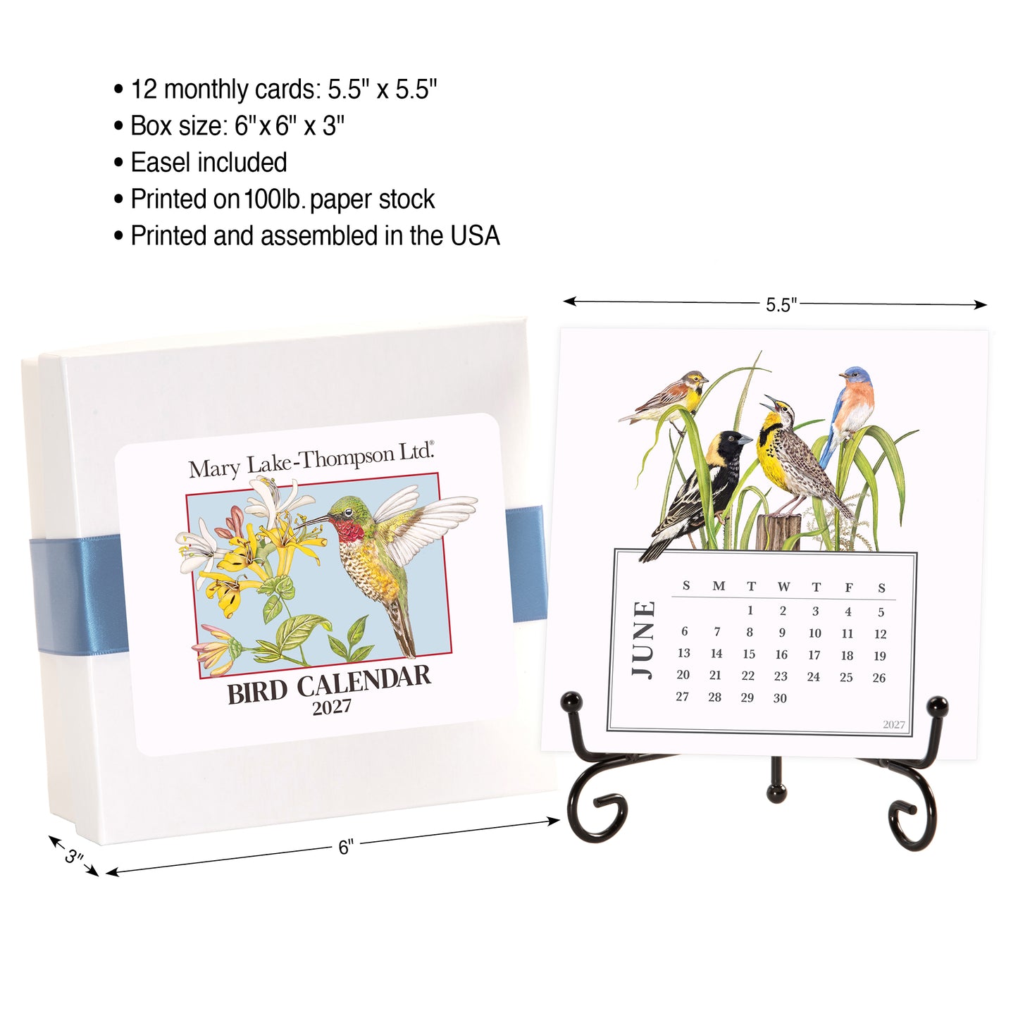 2027 Mary Lake-Thompson Bird Desk Calendar