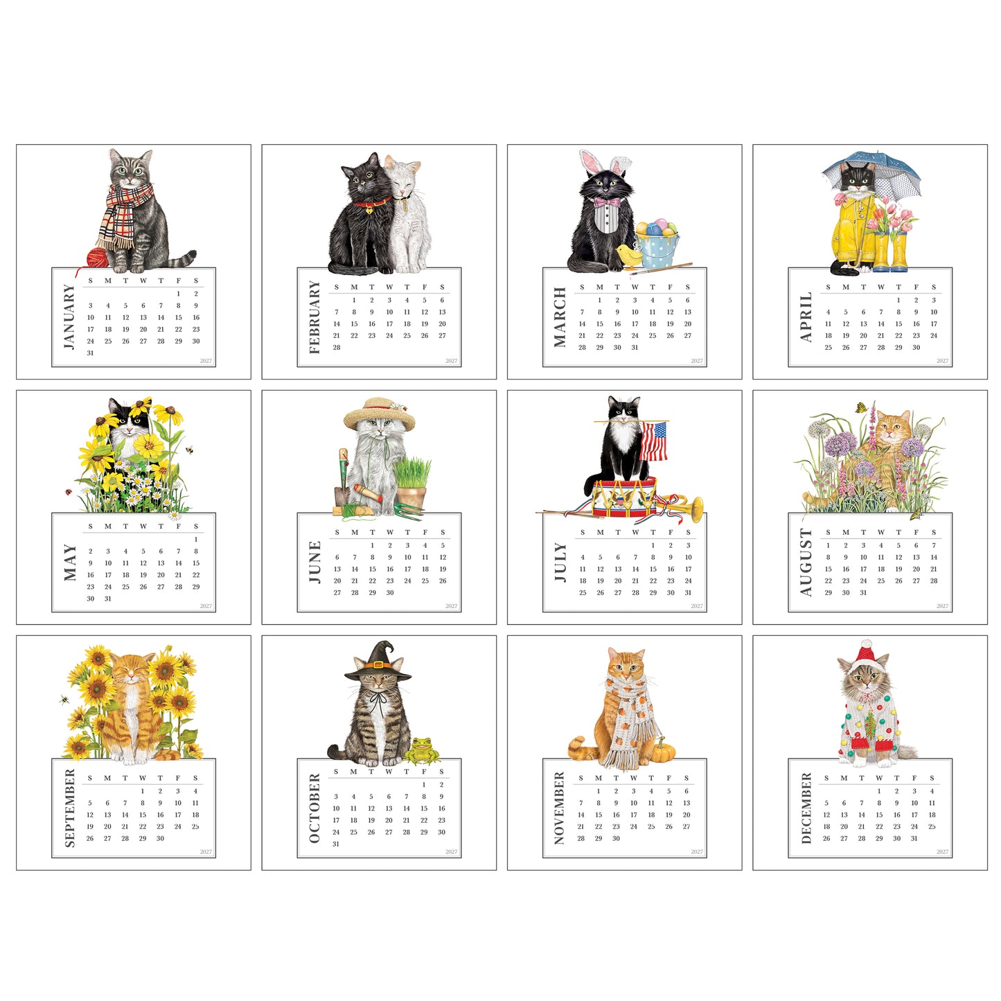 2027 Mary Lake-Thompson Cat Desk Calendar