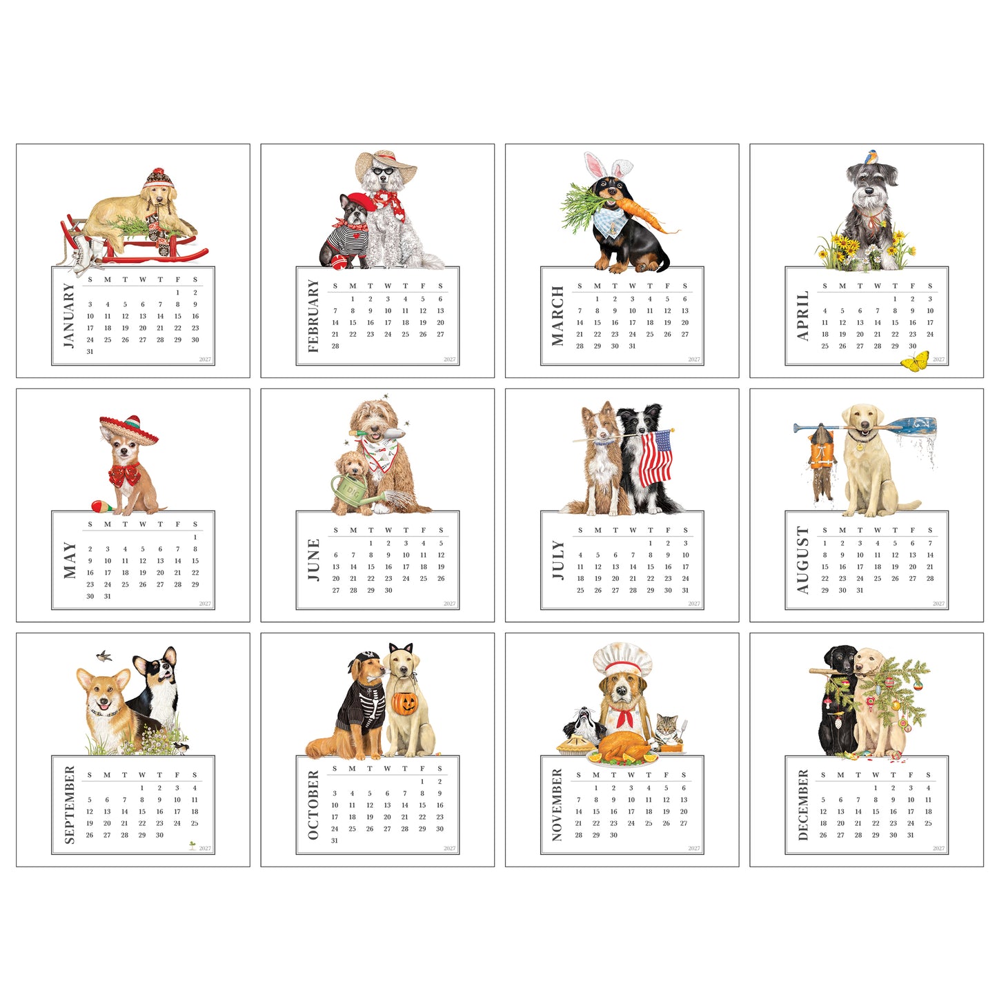 2027 Mary Lake-Thompson Dog Desk Calendar