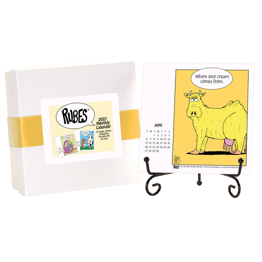 2027 Rubes® Cow Desk Calendar