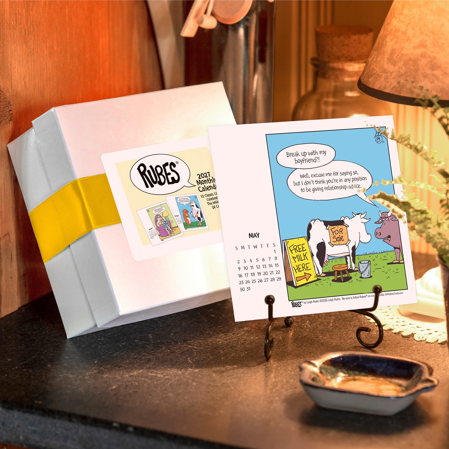 2027 Rubes® Cow Desk Calendar