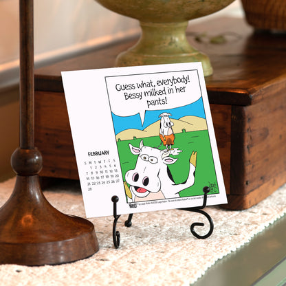 2027 Rubes® Cow Desk Calendar