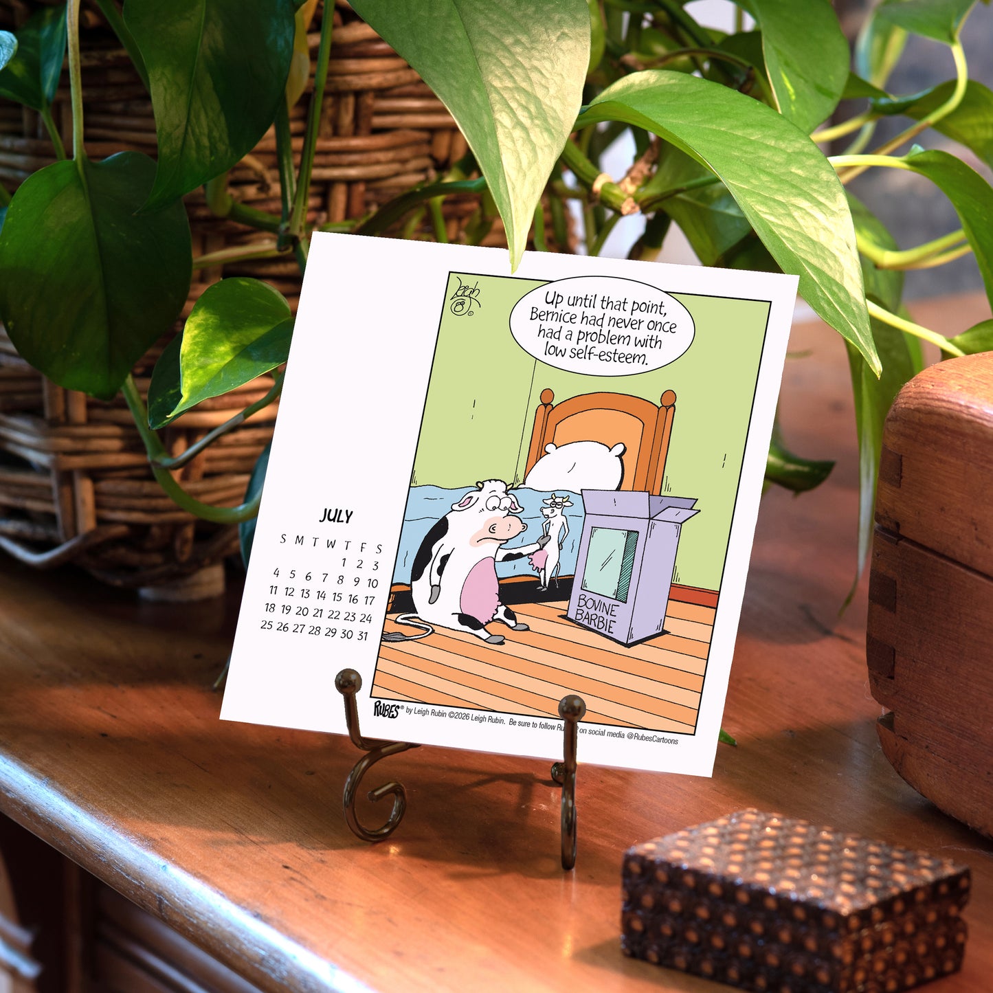 2027 Rubes® Cow Desk Calendar