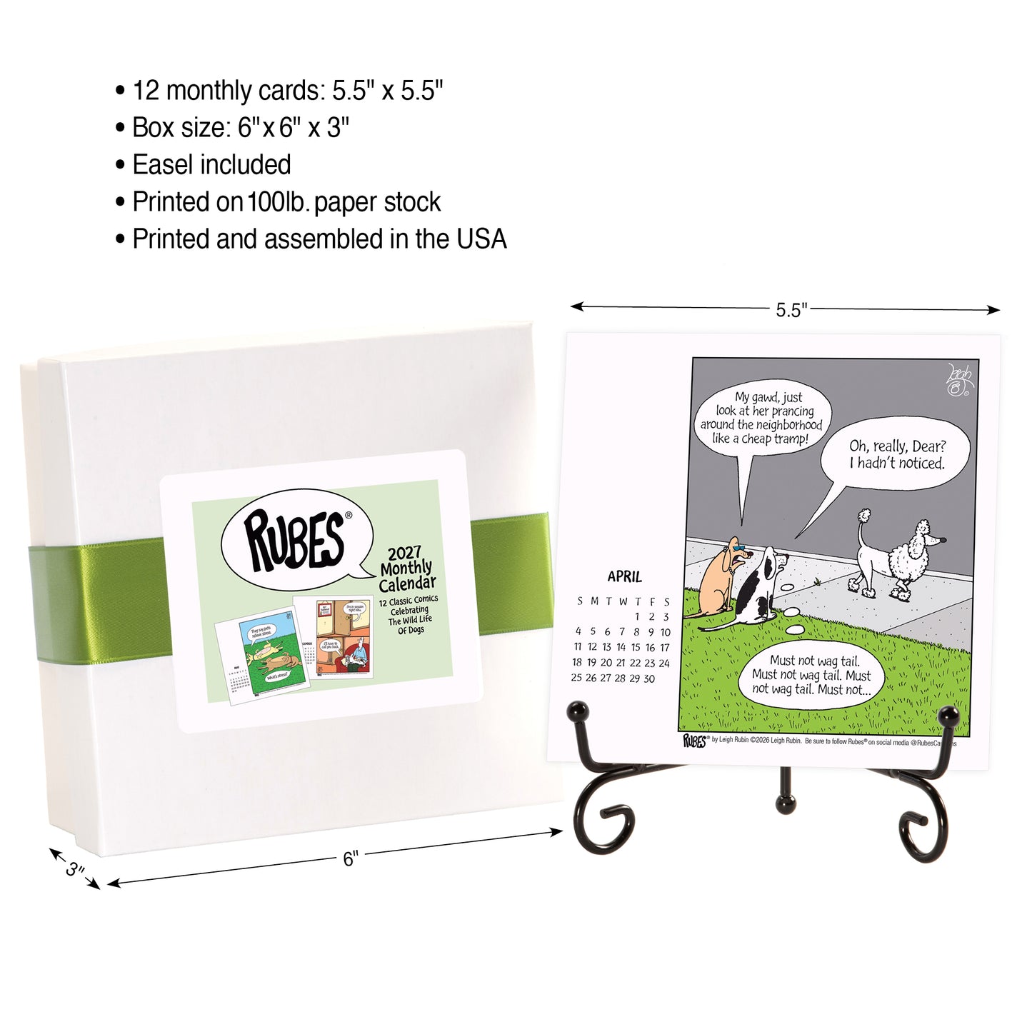 2027 Rubes® Dog Desk Calendar