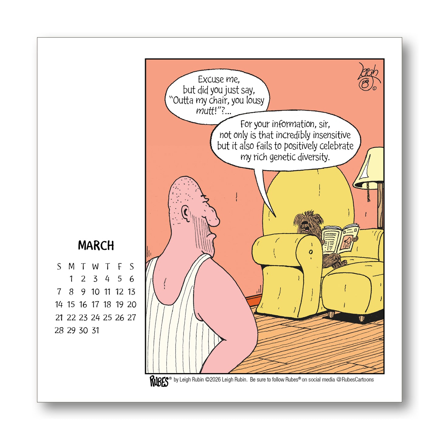2027 Rubes® Dog Desk Calendar