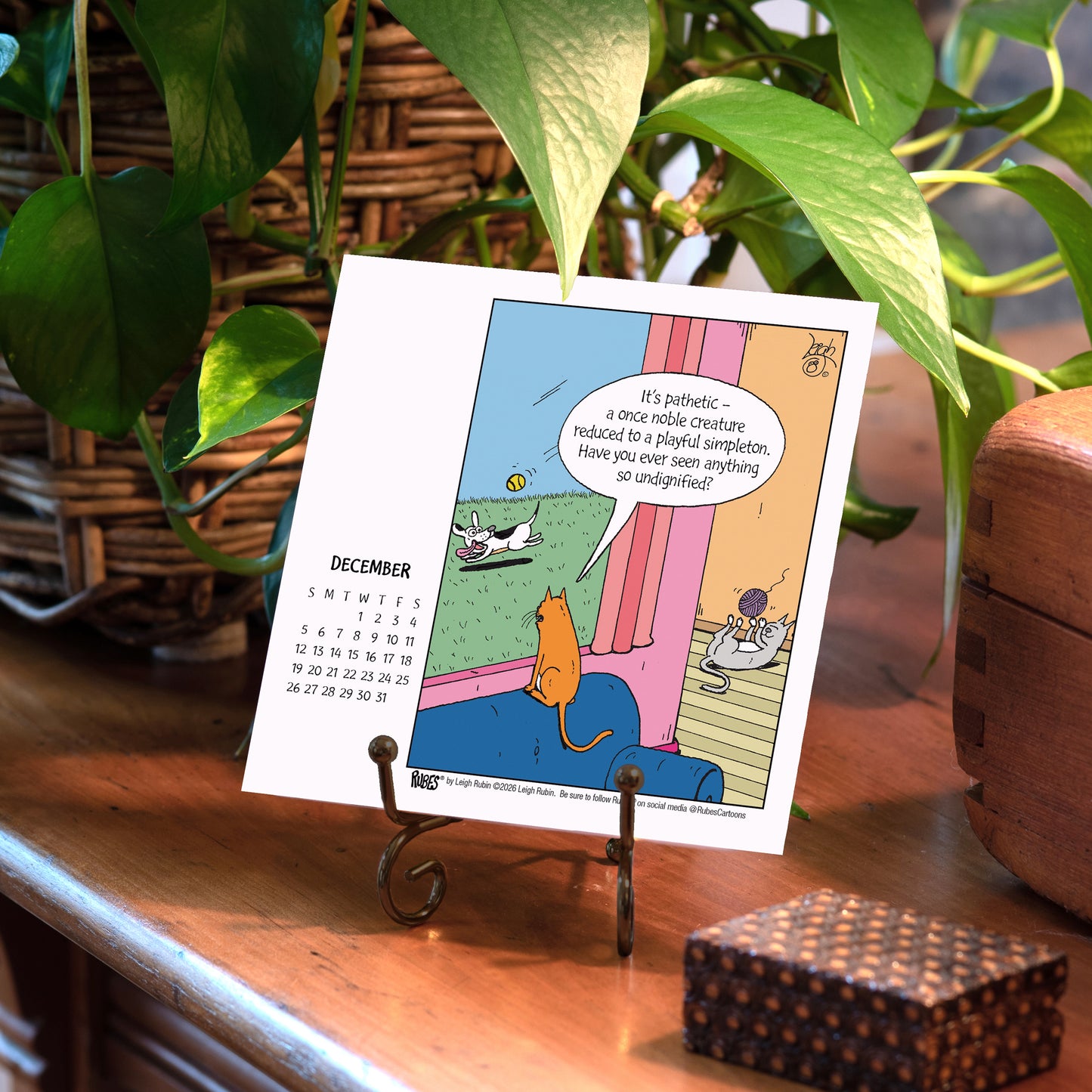 2027 Rubes® Cat Desk Calendar