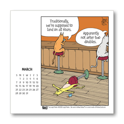 2027 Rubes® Cat Desk Calendar
