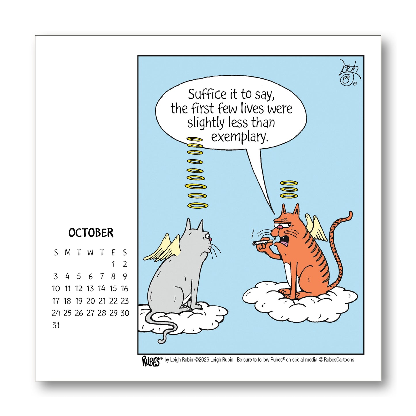 2027 Rubes® Cat Desk Calendar