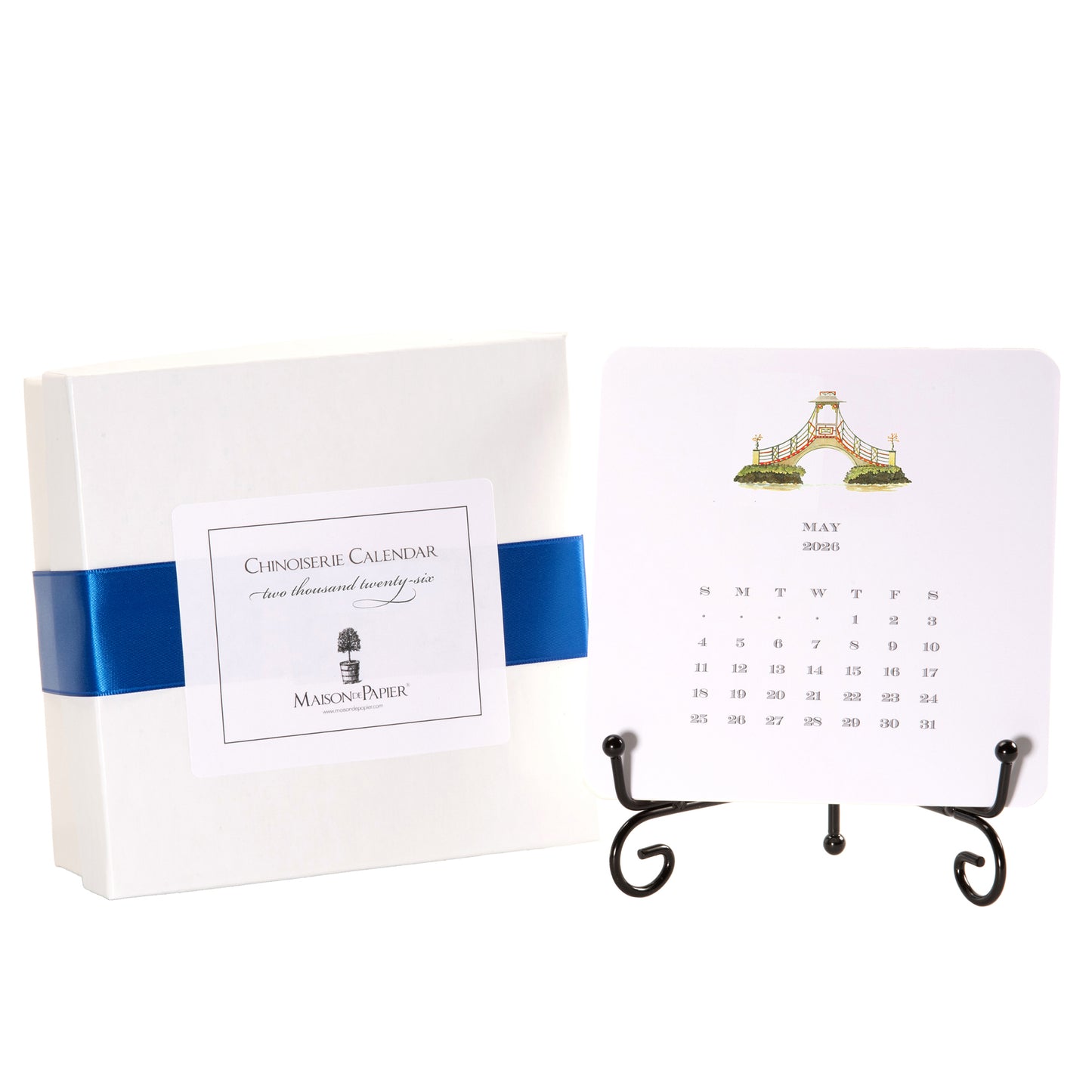 2026 Chinoiserie Calendar with Easel