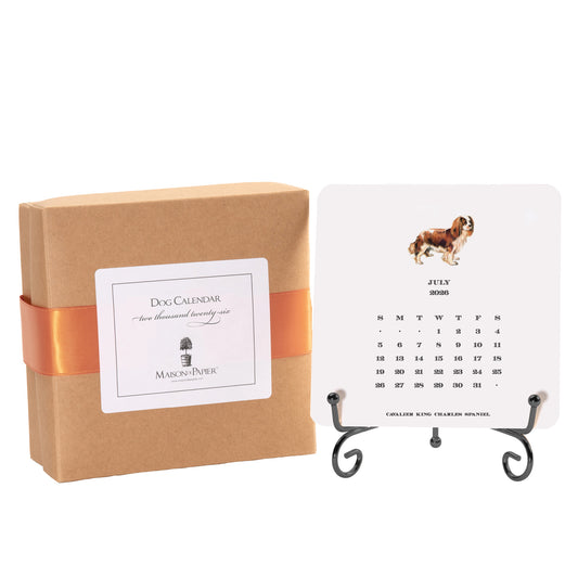 2026 Dog Calendar with Easel