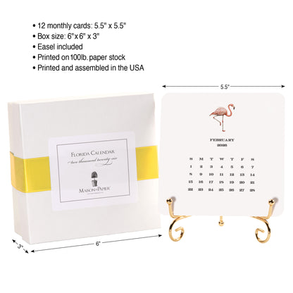 2026 Florida Calendar with Easel