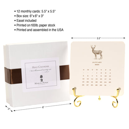 2026 Hunt Calendar with Easel