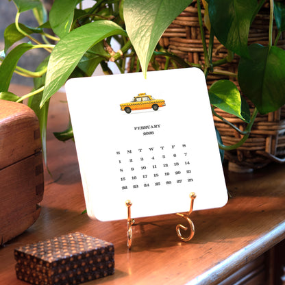 2026 New York Calendar with Easel