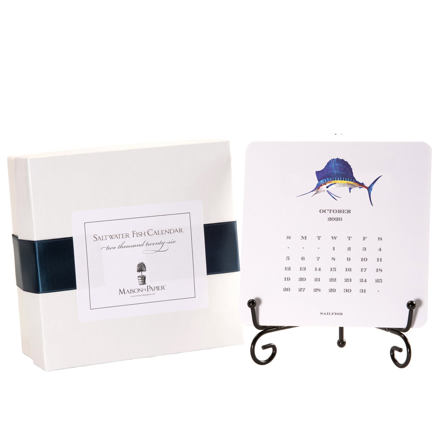 2026 Saltwater Fish Calendar with Easel