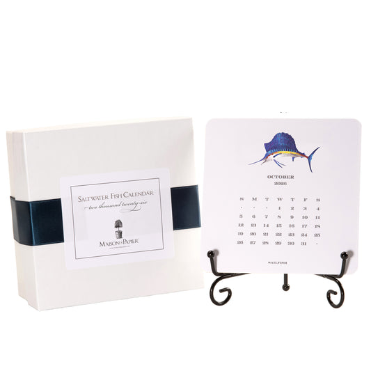 2026 Saltwater Fish Calendar with Easel
