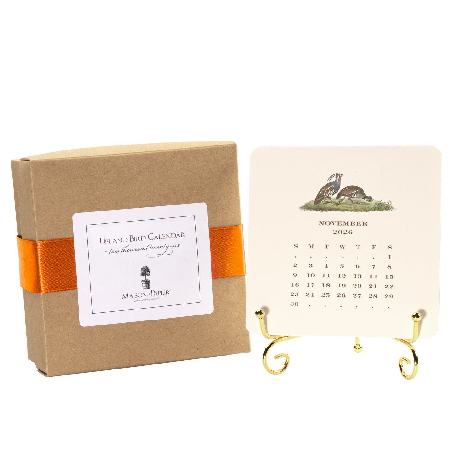 2026 Upland Bird Calendar with Easel