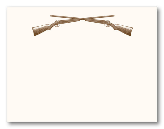 Crossed Shotguns Note Card