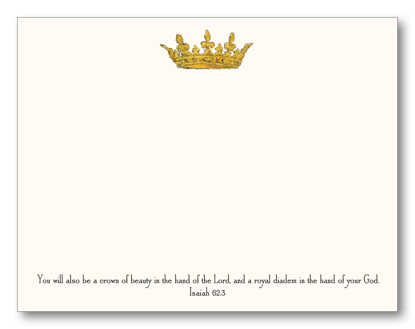 Crown W/ Isaiah 62:3 Note Card