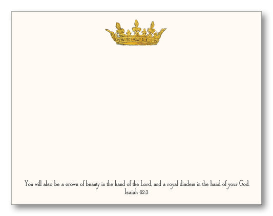 Crown W/ Isaiah 62:3 Note Card