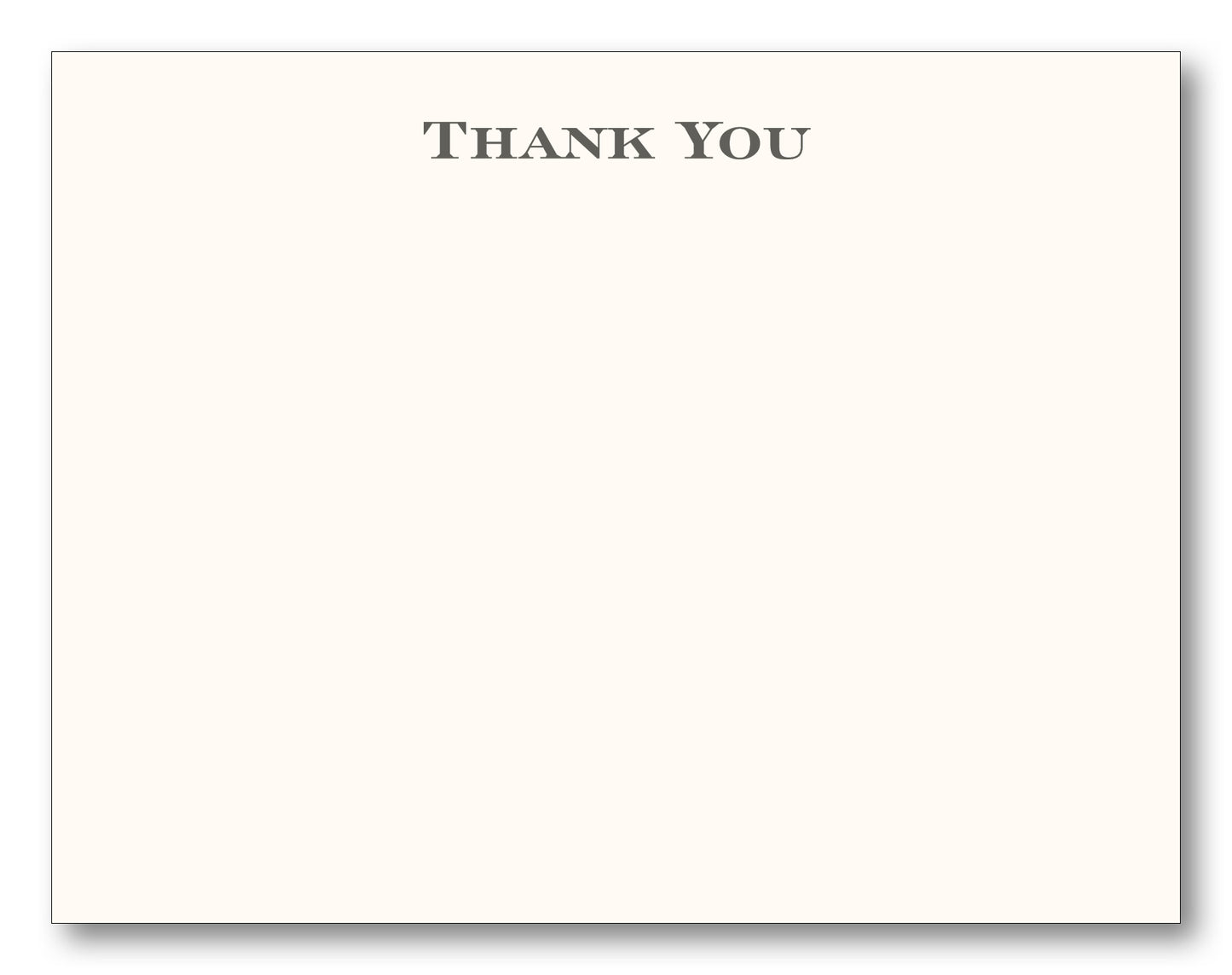 Thank You Block Note Card