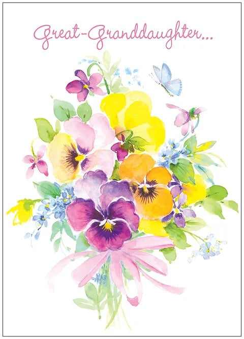 FR0219 Family Birthday Card / Great-Granddaughter