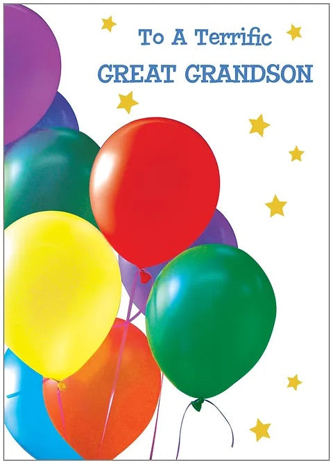 FR0233 Family Birthday Card / Great-Grandson