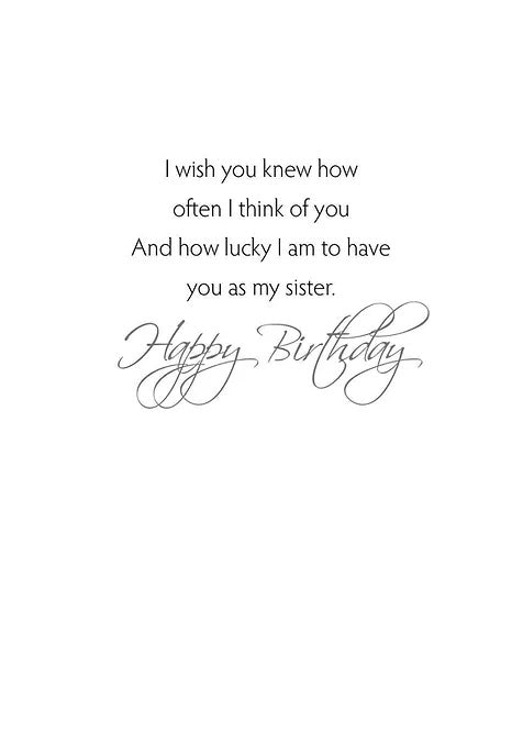 FR0291 Family Birthday Card / Sister