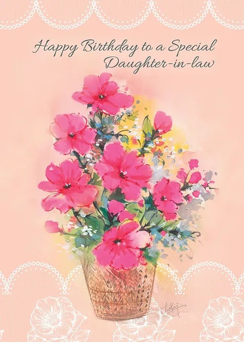 FR0309 Family Birthday Card / Daughter-In-Law