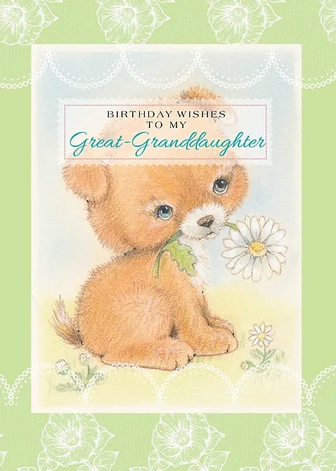 FR0317 Family Birthday Card / Great-Granddaughter