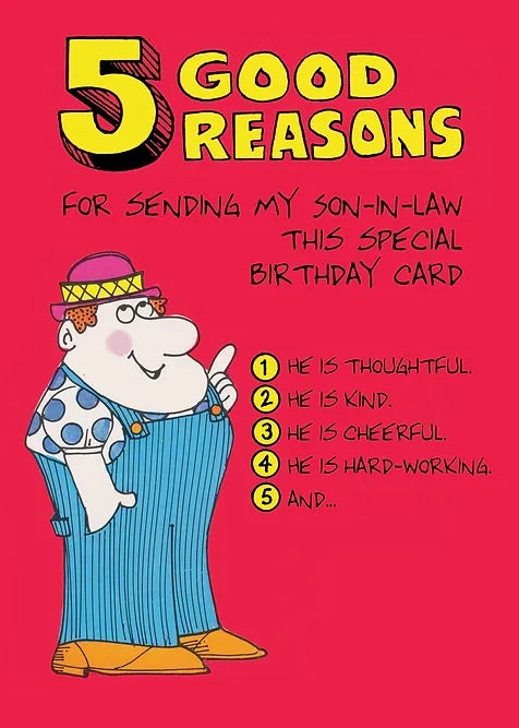 FR0327 Family Birthday Card / Son-In-Law