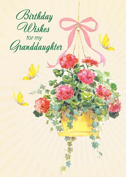 FR0343 Family Birthday Card / Granddaughter