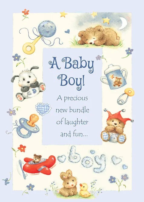 FR1506 Congratulations Baby Boy Card