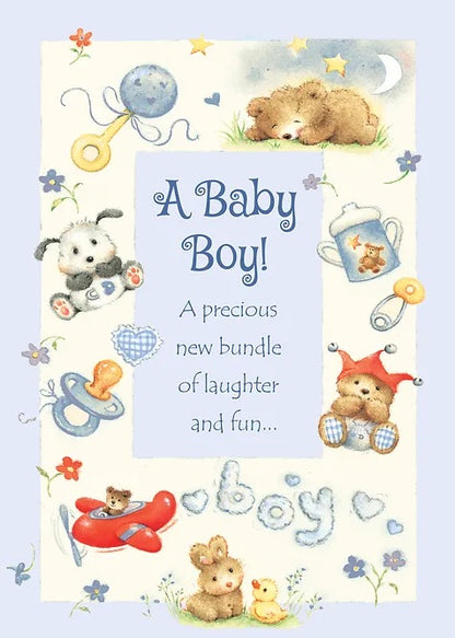 FR1506 Congratulations Baby Boy Card