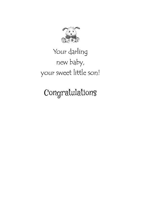 FR1506 Congratulations Baby Boy Card