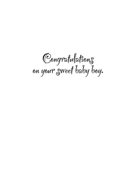 FR1819 Congratulations Baby Boy Card